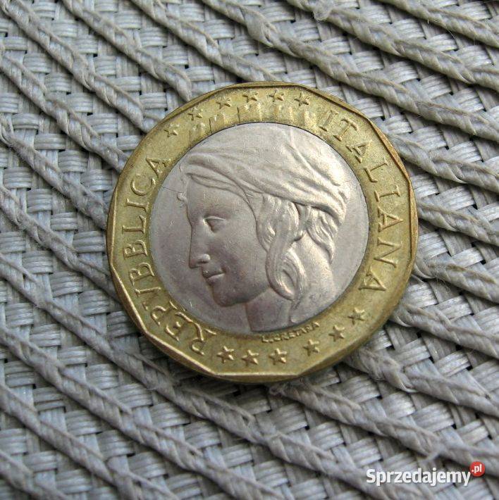 Włocy 1000 Lira 1997r mapa z NRD i RFN wielkopolskie Kalisz