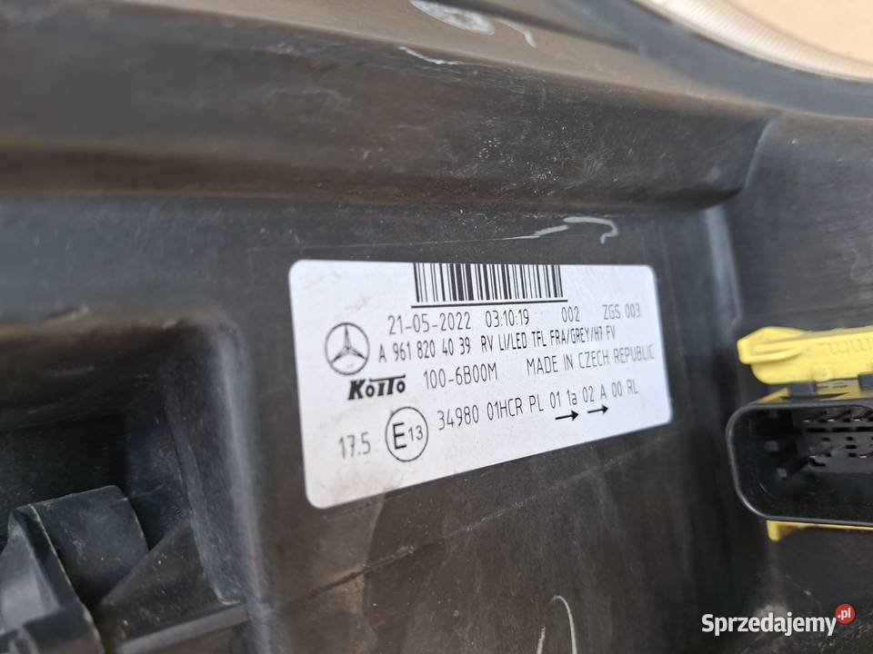 MERCEDES ACTROS MP4 REFLEKTOR LEWY H7 LED LAMPA lubuskie Bieleń sprzedam