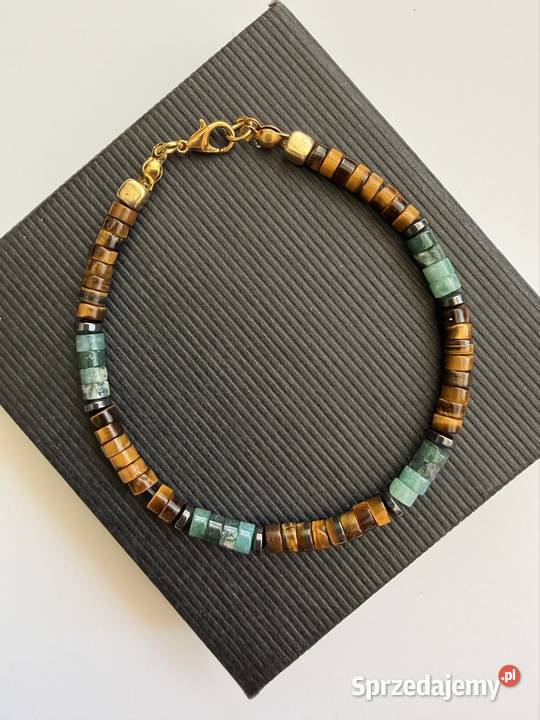 Bransoletka kamień tygrysie okohematyt awenturyn Łomża