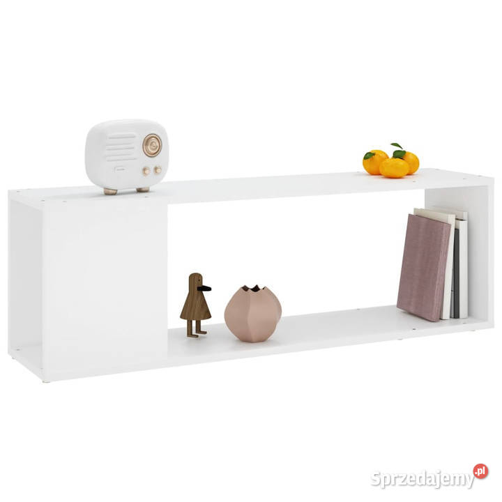Szafka pod TV biała 100x24x32 materiał