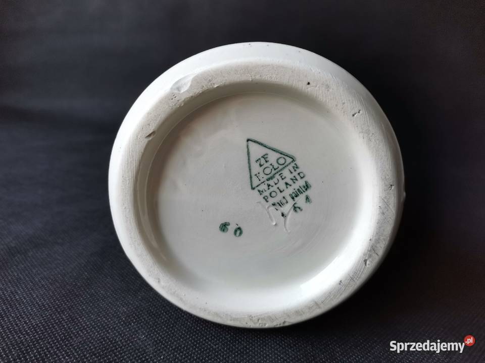 Stary wazon w kwiaty fajans Koło PRL Katowice