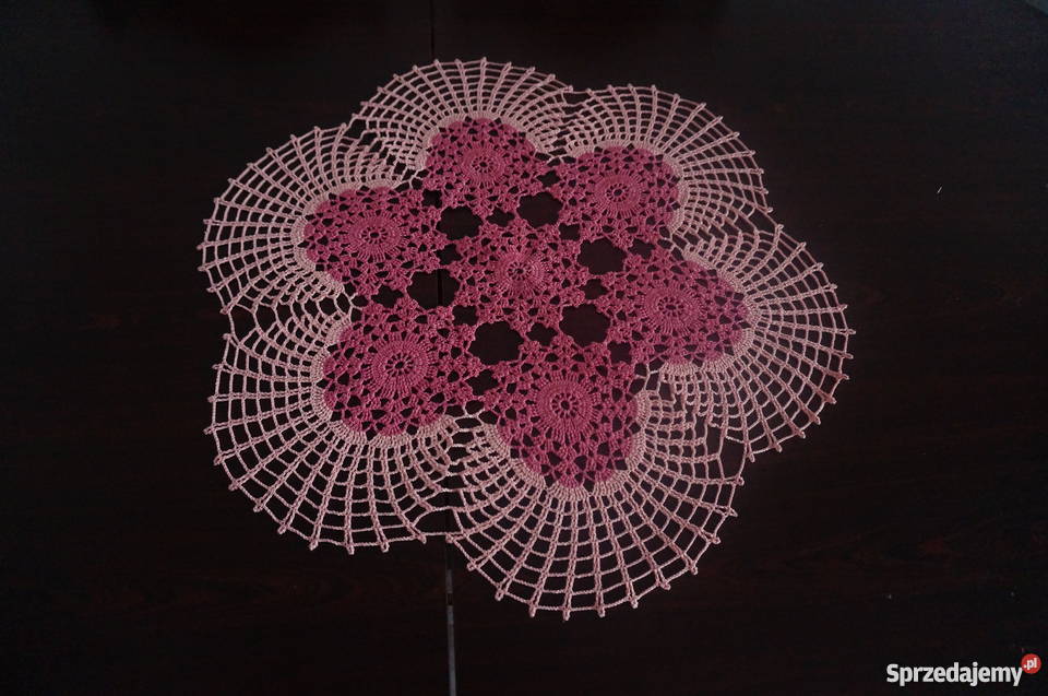 serwety obrus bieżnik serweta szydełko Libiszów-Kolonia