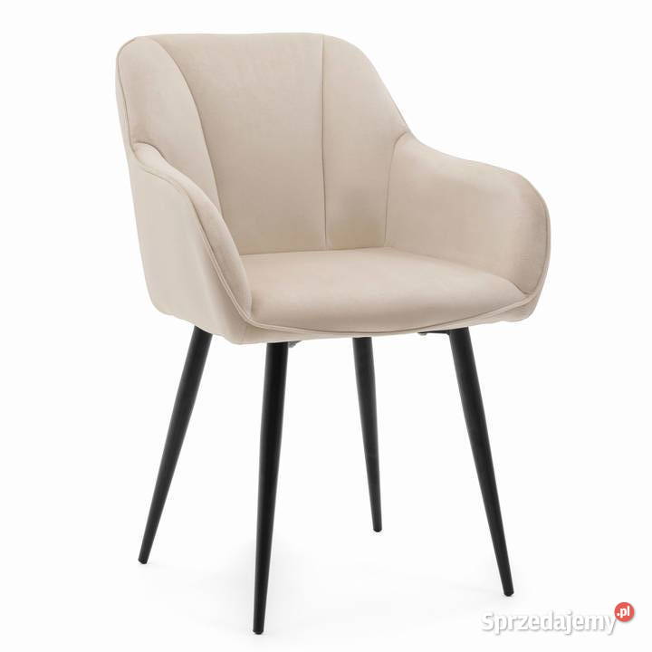 Beżowe Krzesło Tapicerowane Lago Wysyłka 24H 85cm Tarchały Małe sprzedam
