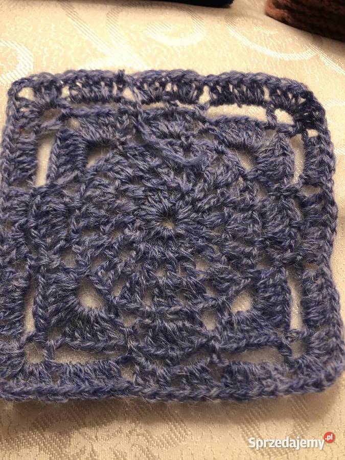 Kwadraty babunina szydełku plednarzutapoduszka Poduszki dekoracyjne Zegrze