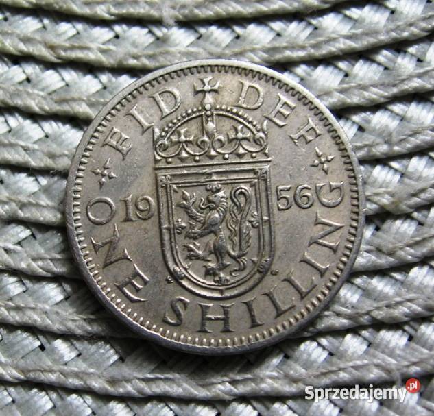 Wielka Brytania 1 Szyling 1956r Szkocki wielkopolskie Kalisz