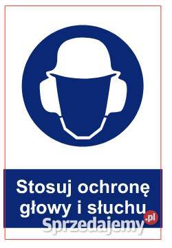 Naklejka BHP Stosuj ochronę głowy i słuchu GL005 Kamionna