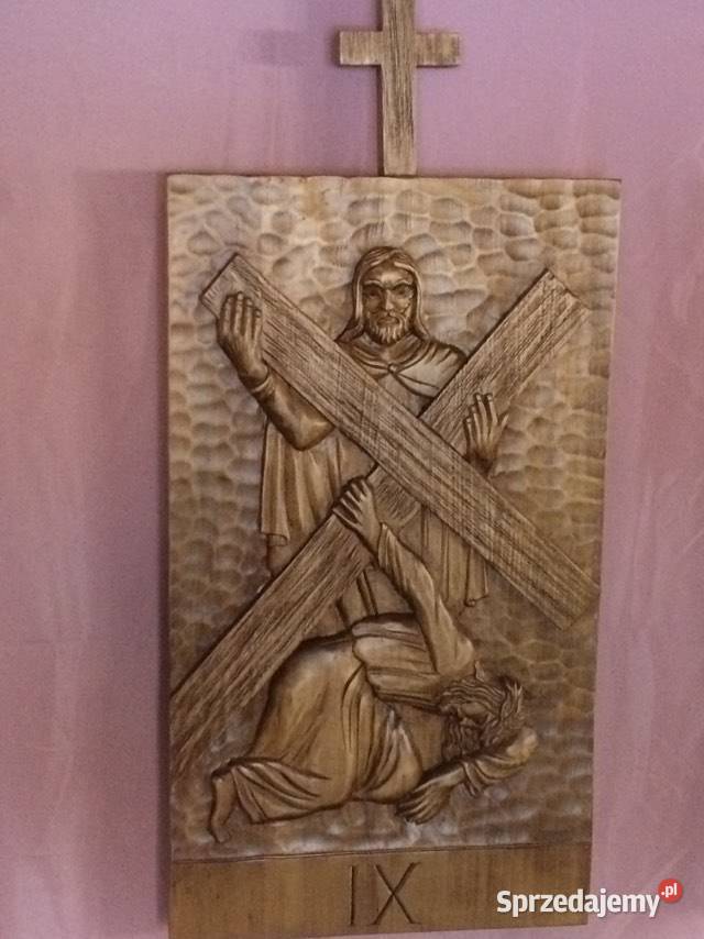 Rzeźbione 14 Stacji Drogi Krzyżowej małopolskie Lanckorona sprzedam