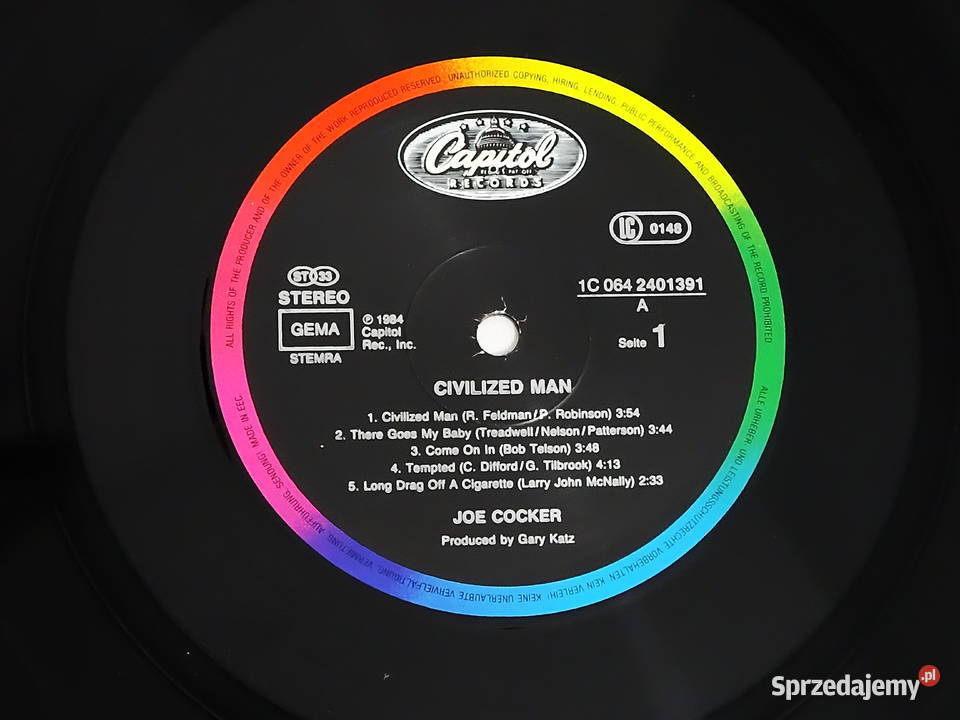 Civilized Man Joe Cocker LP winyl 12 Capitol Biłgoraj