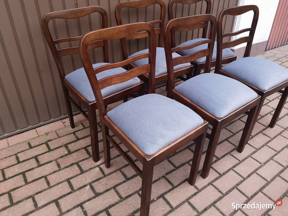 Krzesła ARTDECO Stare Antyk Komplet 6 Sztuk Swarzędz