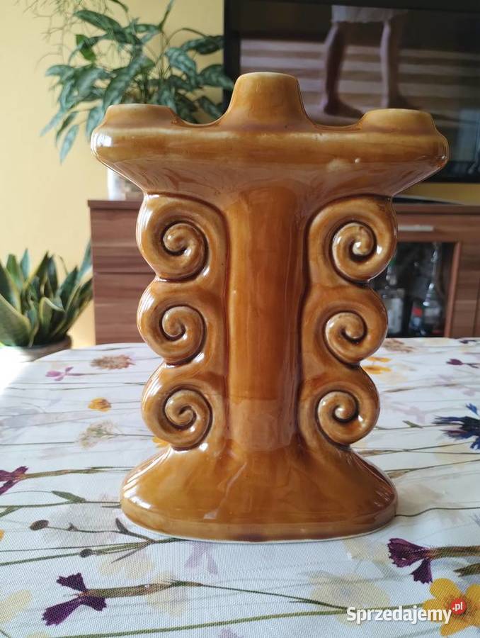 PRL świecznik Bochnia etykieta Świeczniki Łódź