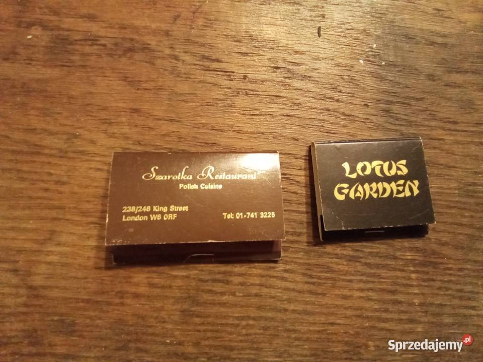 Pudełka zapałek z londyńskich restauracji lata Pozostałe mazowieckie Warszawa