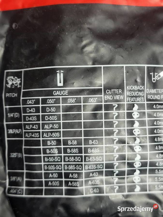 Łańcuch do pilarki 8 małopolskie Kąśna Górna