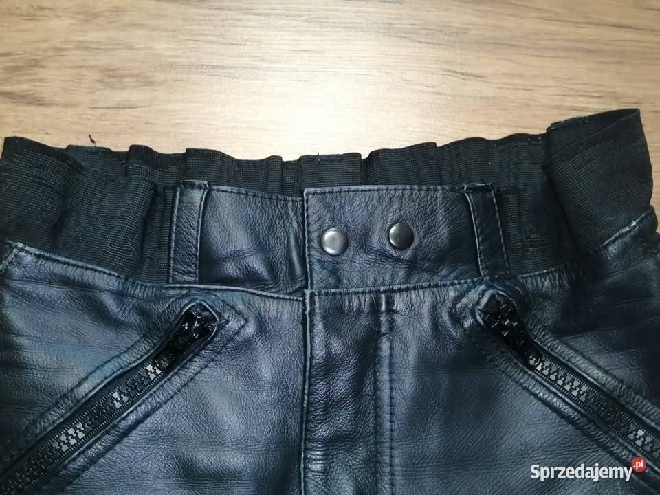 Spodnie skórzane motocyklowe damskie obcisłe Bez wzoru Spodnie Biała Podlaska