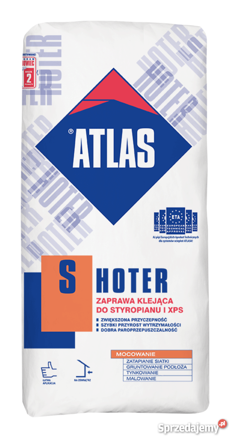 ATLAS HOTER S zaprawa klejąca do styropianu i mazowieckie