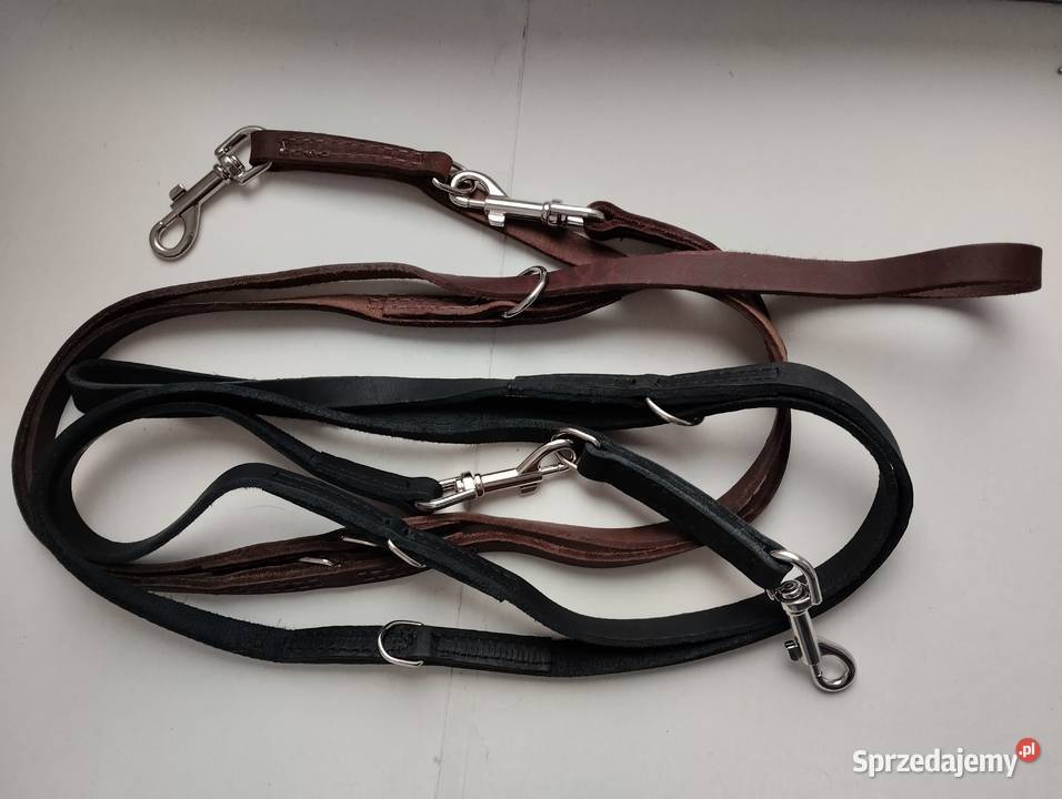 Smycz szyta z naturalnej skóry Warszawa