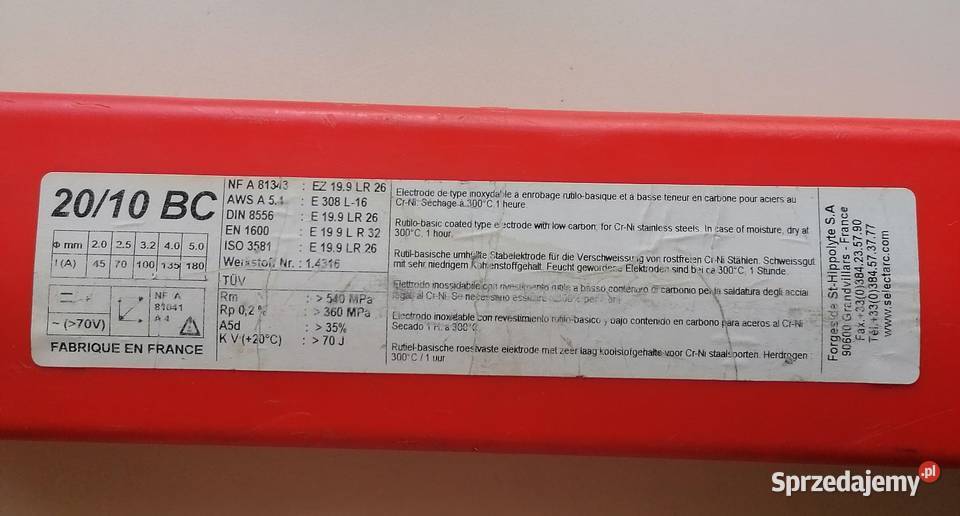 elektrody do stali nierdzewnej 2mm Selectatc dolnośląskie Wrocław usługi budowlane