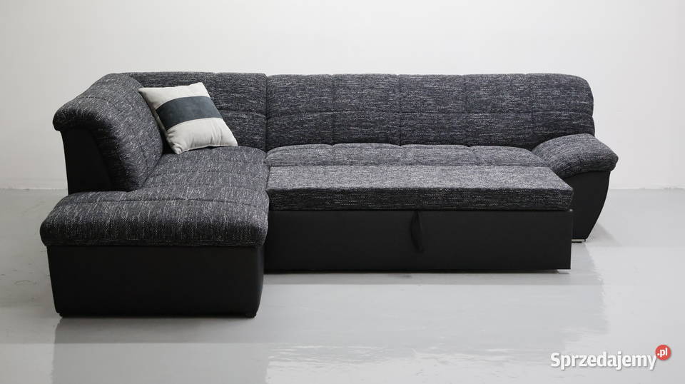 TPD Narożnik z funkcją spania czarny kolor Poznań sprzedam