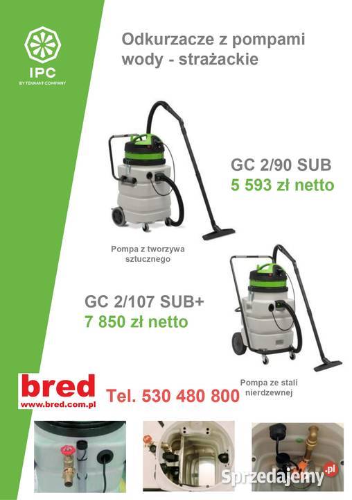 IPC GC 290 SUB Odkurzacz z pompą wody Bytów sprzedam