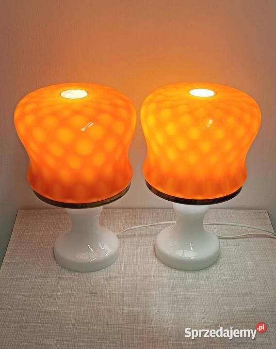 lampa stołowa szklana vintage design projekt Radomsko