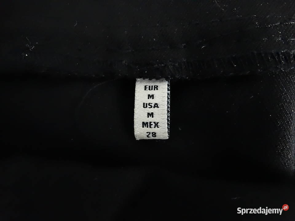 Czarny Legginsy Spodnie Zara Woman Slim Fit