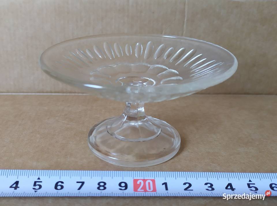 515 PLATERKA szklana mała na słodycze RETRO Łódź sprzedam