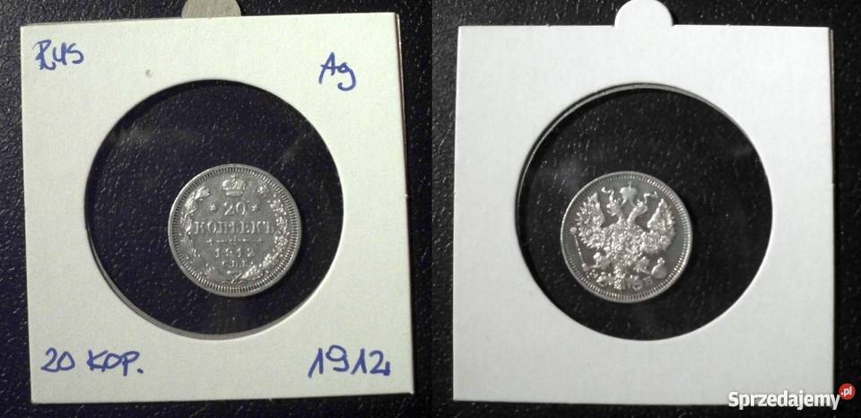 ROSJA 20 kopiejek 1912 EB ładna Kraków