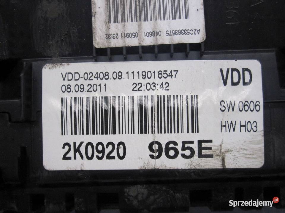 VW CADDY III LIFT 09r licznik zegary 2K0920965E Motoryzacja sprzedam