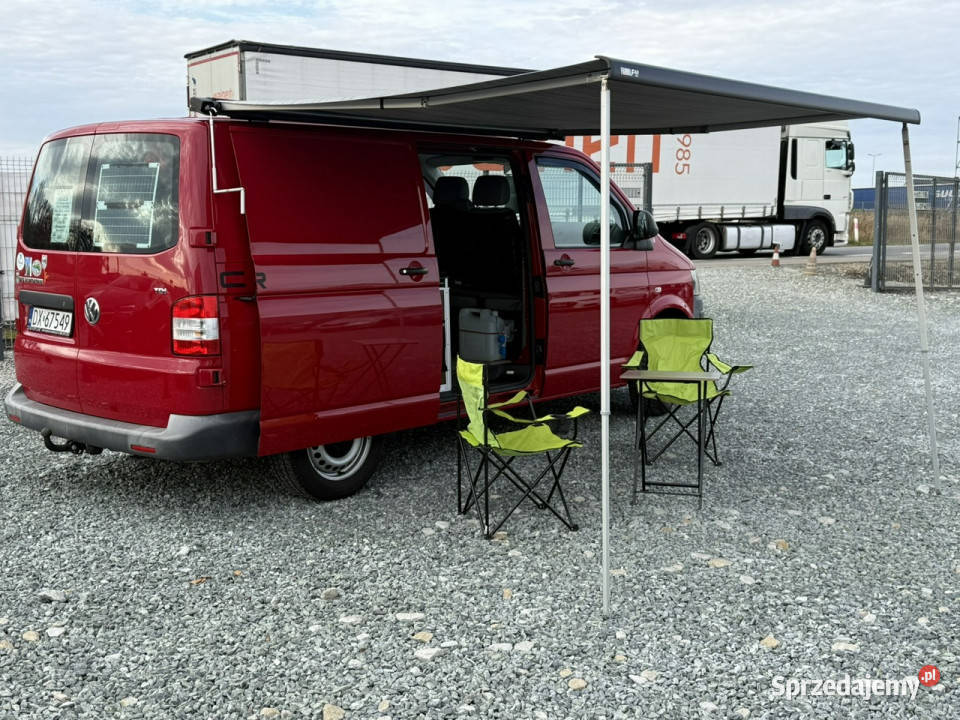 Volkswagen Transporter VW T5 20 TDI Kamper klima elektryczne lusterka dolnośląskie Wrocław