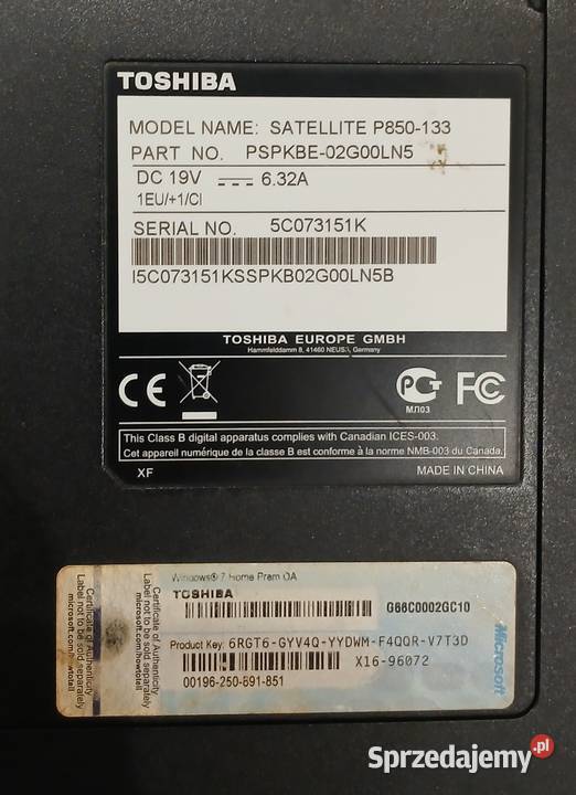 Laptop Toschiba Bodzentyn sprzedam