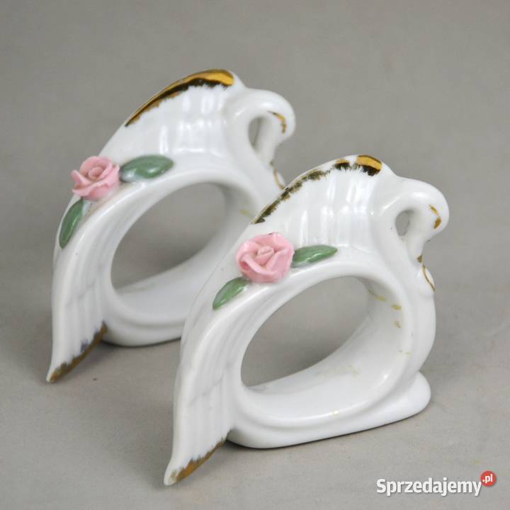 Porcelanowe serwetniki obrączki do kolekcji 3 mazowieckie