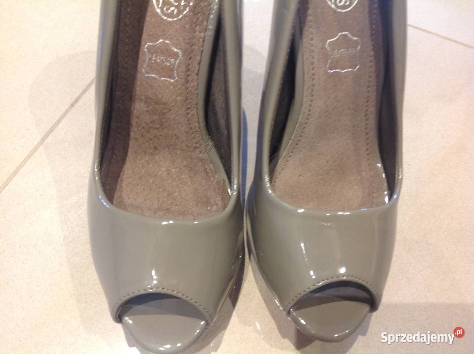 Buty szpilki na koturnie skórzane damskie r 36 j skóra Nowa Sól