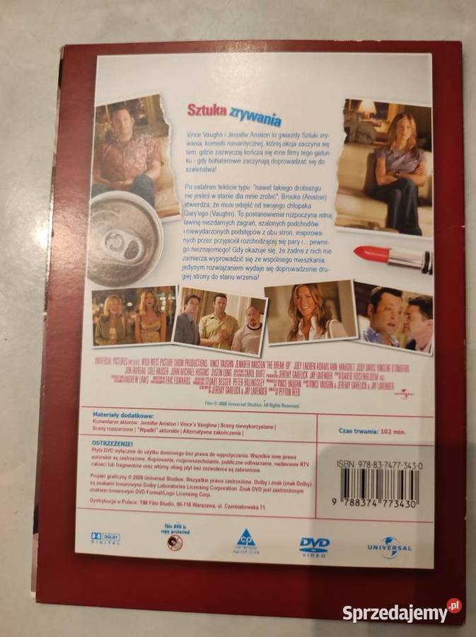 sztuka zrywania film dvd The BreakUp Jennifer DVD