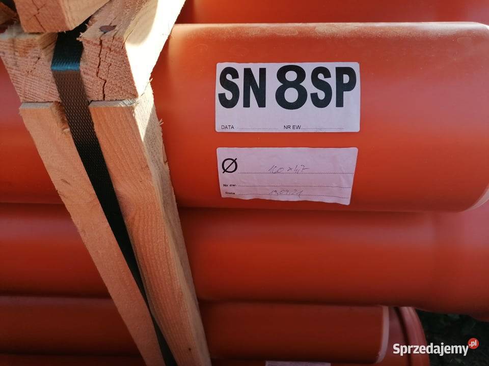 Rura kanalizacyjna SN8 pcv 110x32 oranż I Międzybórz