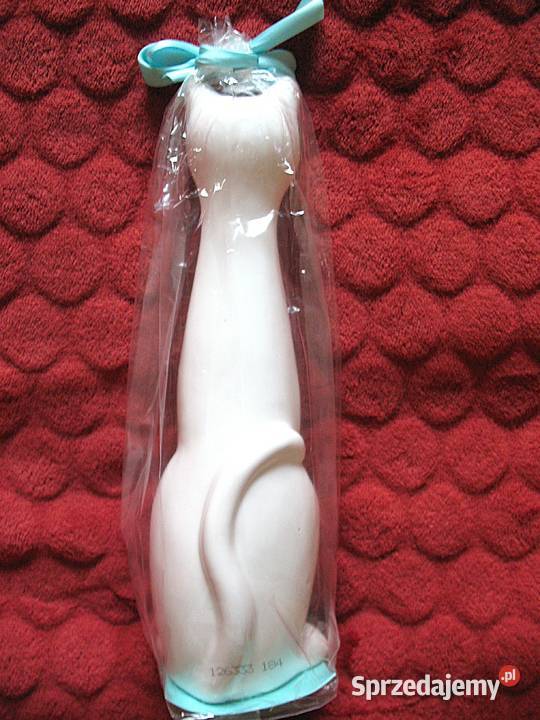 Kot biały średnia figurka porcelana 25 x 8 x 8 biały Siedlce sprzedam