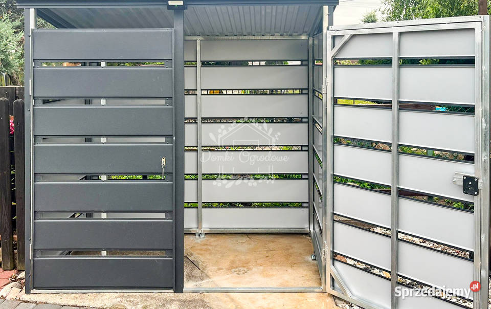 Wiata śmietnikowa 2x1m zabudowana panelami Nowy Dwór Mazowiecki
