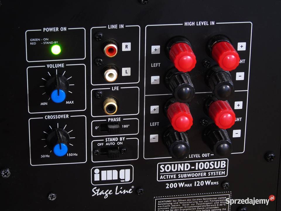 Sub aktywny IMG Stage Line SOUND100SUB 200 wat Jasło