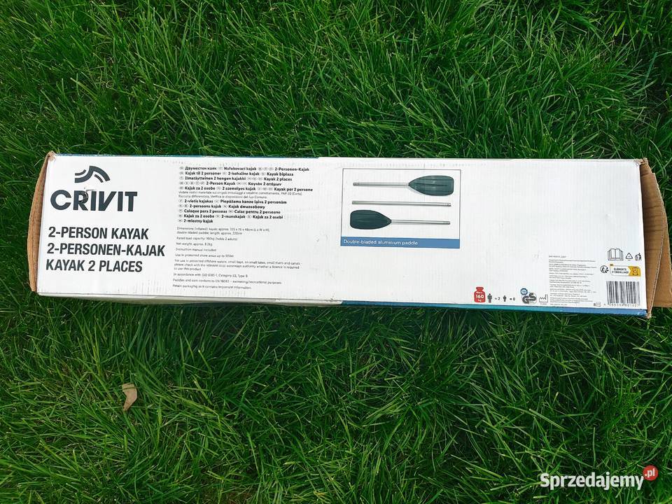 NOWY CRIVIT Kajak dmuchany 2osobowy 325 komplet Kajakarstwo Rumia