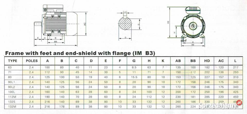 SILNIK ELEKTRYCZNY 22kW 1400obr ŁAPY 230V 50HZ Czarnylas