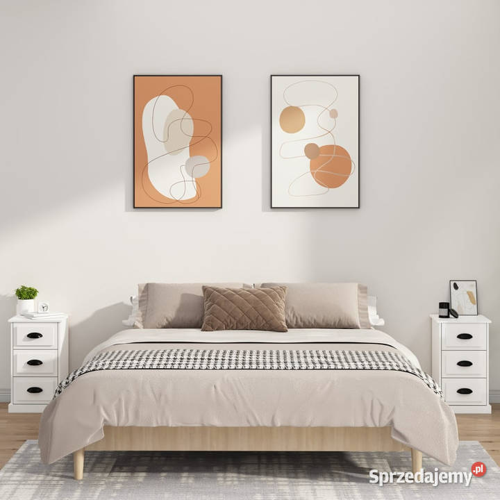 Szafka nocna wysoki połysk biała 39x39x67