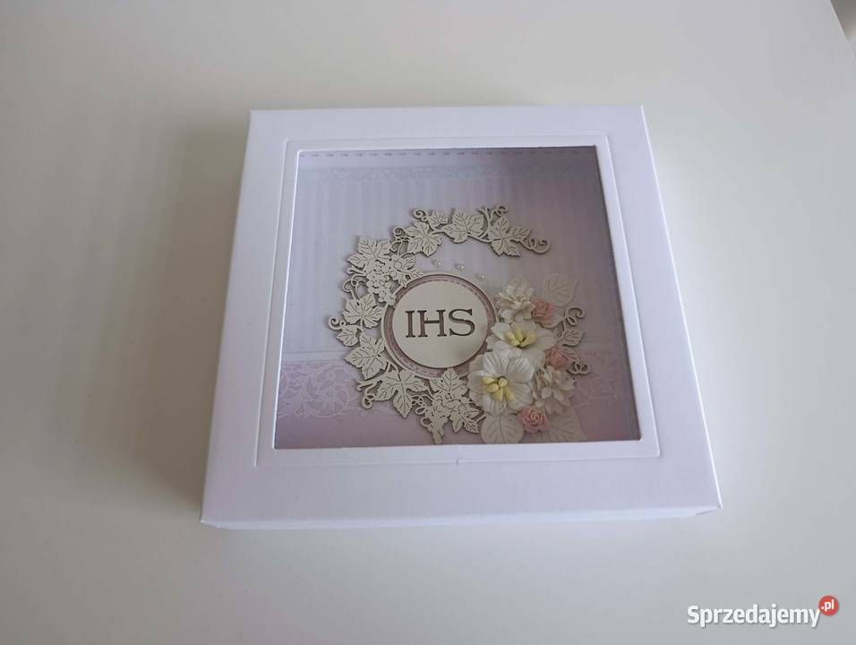 Kartka w pudełku Komunia Święta handmade 5 Łódź