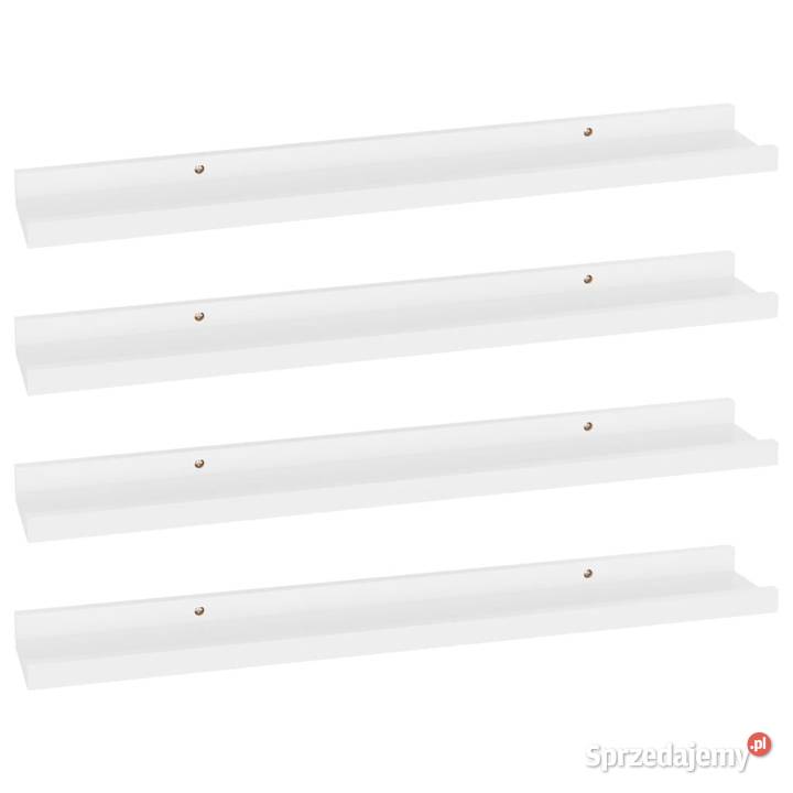vidaXL Półki ścienne 4 białe 60x9x3 SKU326661