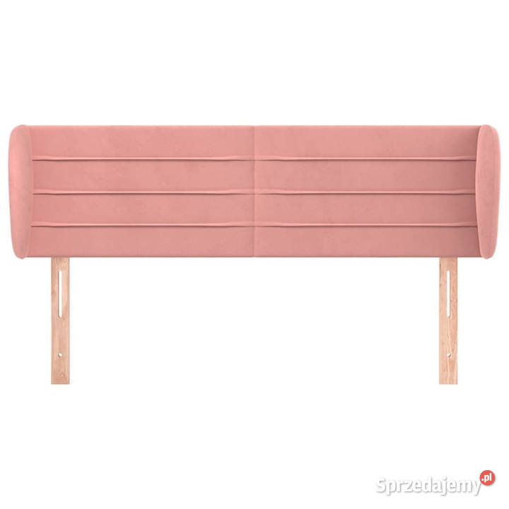 Zagłówek uszak różowy 147x23x7888 aksamitny sprzedam