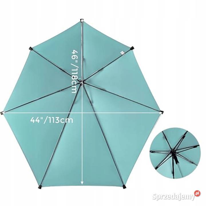 G4Free Parasol plażowy XL z klipsem UPF 50 biały