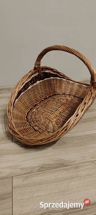 Duży kosz wiklinowy na drewno XXL Pozostałe Leżajsk