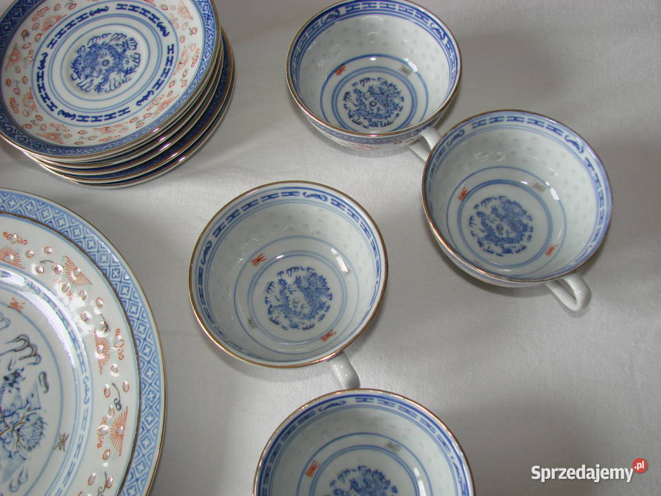porcelana ryżowa zestaw Pruszcz Gdański