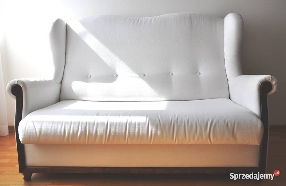 Sofa 2 os z funkcją rozkładania i puf RADPOL 104cm mazowieckie