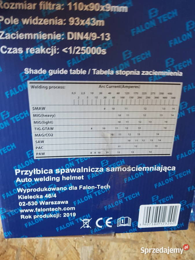 PRZYŁBICA SPAWALNICZA SAMOSCIEMNIAJACA Motyw Głogowa