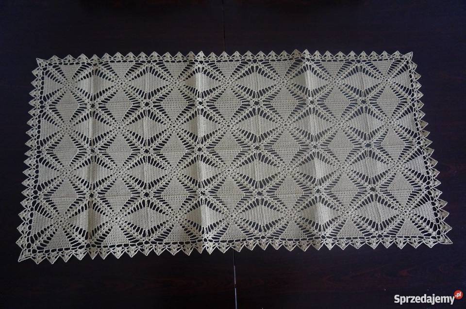 serwety serwetki obrus bieżnik szydełkowe łódzkie Libiszów-Kolonia