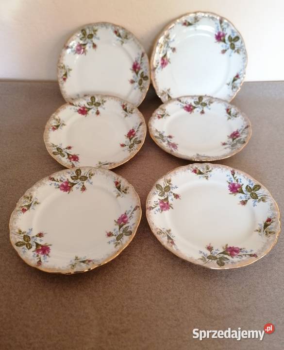 Talerz deserowy GRACJA Złocona Róża 17ZCS STOBNO łódzkie Łódź