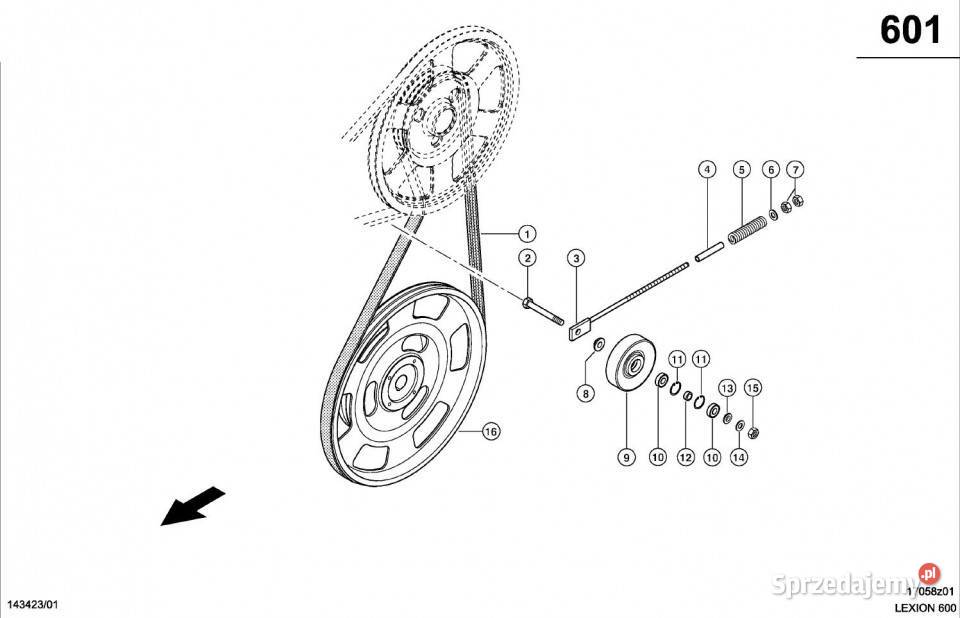 Claas Lexion 600 KOŁO PASOWE 0007564702 wielkopolskie